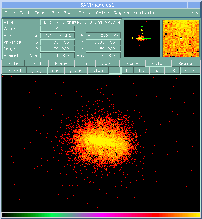 [Image 4: Sub-pixelated PSF image from good event file]