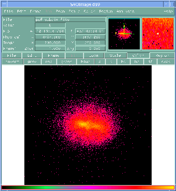 [Thumbnail image: Sub-pixelated PSF image created with dmcopy]
