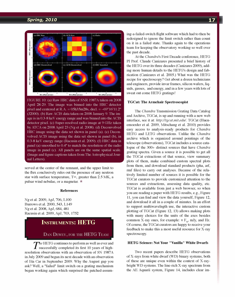 Page 17 of the Chandra Newsletter, issue 17, for text-only, please refer to http://cxc.harvard.edu/newsletters/news_17/newsletter17.html