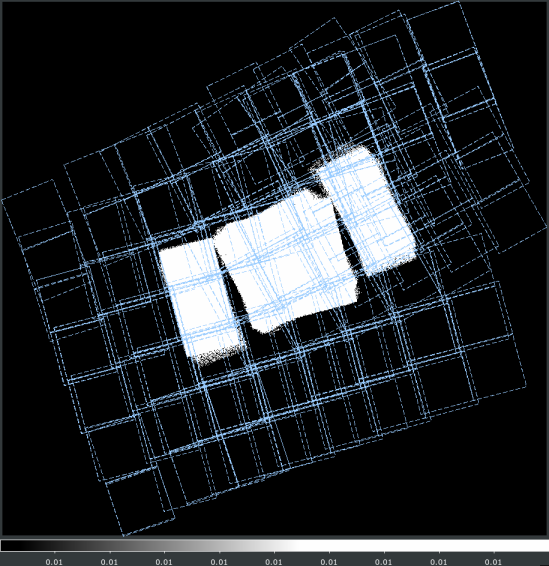 [Thumbnail image: FOV of reprojected observations overlaid on the non-reprojected data set]