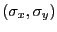 $ (\sigma_x,\sigma_y)$