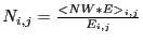 $ N_{i,j} =
\frac{<NW{\ast}E>_{i,j}}{E_{i,j}}$