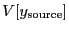 $ V[y_{\rm
source}]$