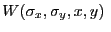 $\displaystyle W(\sigma_x,\sigma_{y},x,y)~$