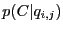 $ p(C \vert q_{i,j})$