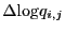 $ {\Delta}{\log}q_{i,j}$