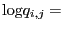 $ {\log}q_{i,j} =$
