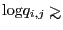 $ {\log}q_{i,j} \ga$