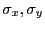 $ \sigma_x,\sigma_y$