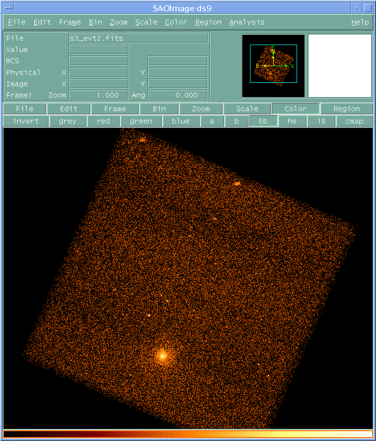 [Image 1: Event list filtered on chip S3 (ObsID 578)]
