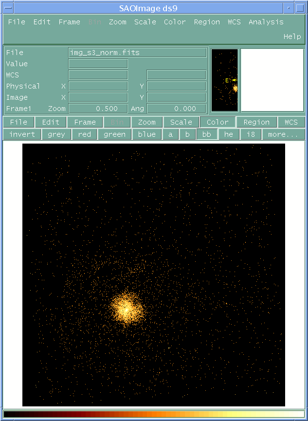 [Image 4: Fluxed image of the ACIS-S3 chip]