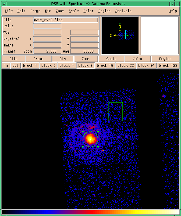 [Image 3: Selecting regions in ds9]