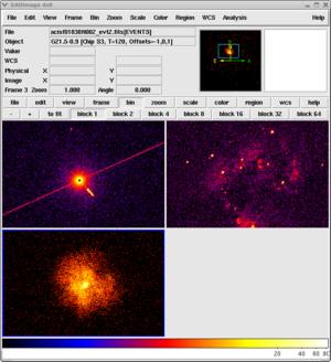 [Thumbnail image: Three images are displayed in ds9: ObsID 1712 (upper left), ObsID 315 (upper right), and ObsID 1838 (lower left).]