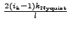 $ \frac{2(i_k-1)k_{\rm Nyquist}}{l}$