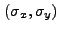 $ (\sigma_x,\sigma_y)$