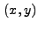 $ (x,y)$