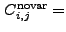 $ C_{i,j}^{\rm novar} =$