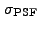 $ \sigma_{\rm PSF}$