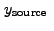 $\displaystyle y_{\rm source}~$