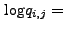 $ {\log}q_{i,j} =$