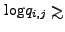 $ {\log}q_{i,j} \ga$