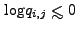 $ {\log}q_{i,j} \la 0$