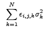 $\displaystyle ~\sum_{k=1}^N \epsilon_{i,j,k} \sigma_k^2$