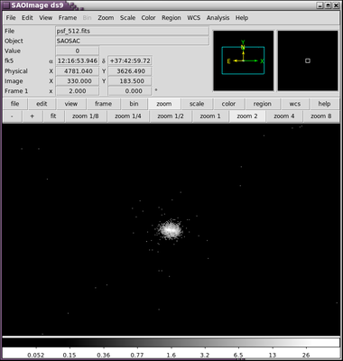 [Thumbnail image: 512 by 512 pixel image of PSF]