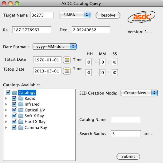 [ASDC query form]