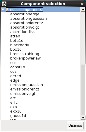 Preset model components