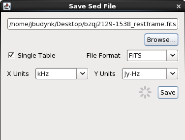 Saving SED Data