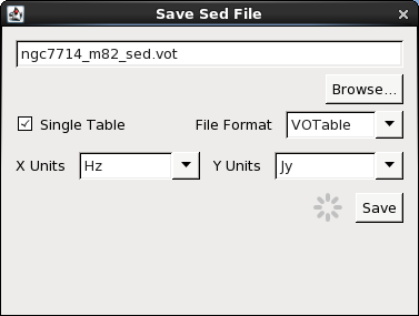 Save a SED as a single table