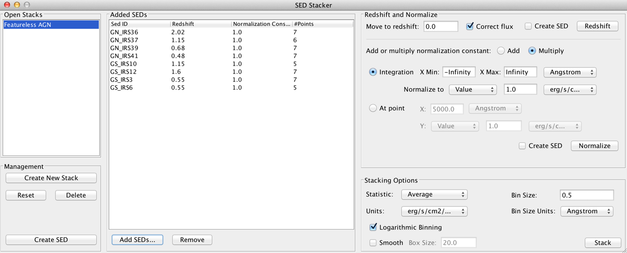 snapshot of SED Stacker Component