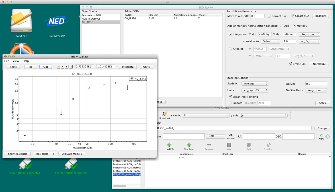 screenshot of SED Stacker