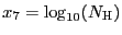 $ x_7 = \log_{10}(N_{\rm H})$